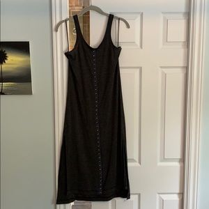 Free people dark gray midi ribbed dress